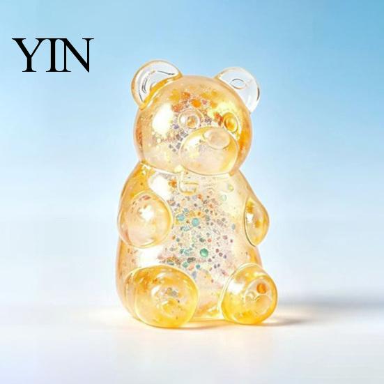 Bär Dekompressionsspielzeug Mini Klar Quetschspielzeug, Stressabbau Sitzender Sensorischer Ball Weich Dehnbar Zucker Fidget Partygeschenke Anti-Stress