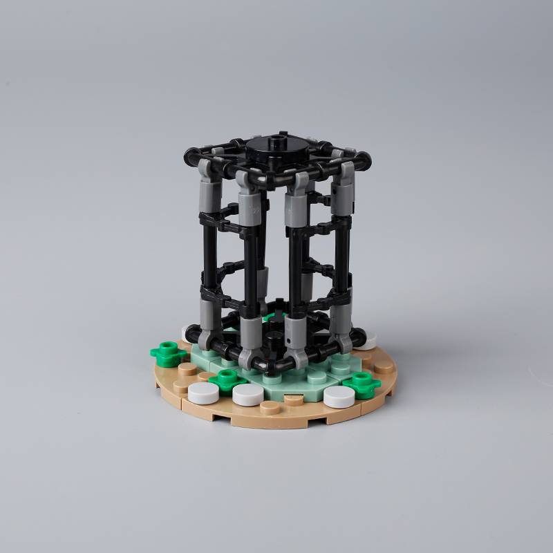 MOC Medieval Building Blocks Set Hanging Cage Guillotine Castle Fountain Bonfire Tent Bulletin Board Ox Cart Carriage Gift Toy