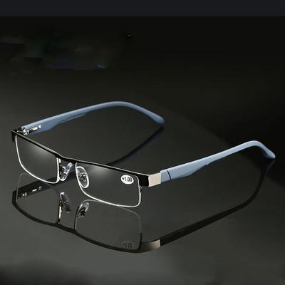 Lunettes de lecture vintage pour hommes, lunettes optiques carrées en métal, monture de lunettes de marque pour femmes +1.5 +2.5 Lunettes de lecture