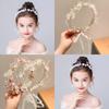 Children's Fairy Princess Flower & Pearl Ribbon Headdress - Sweet Snowflake Headband