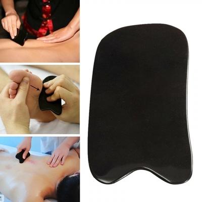 1*Natural Resin Gua Sha Board Black Scraping Plate Healthy Cure Body Massage