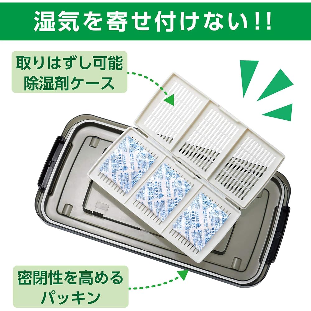 HAKUBA Dry Box NEO 15L Smoke KMC-41 Moisture-proof Storage Case - Made In Japan - Mold and Moisture Prevention, Stackable, Includes Desiccant.