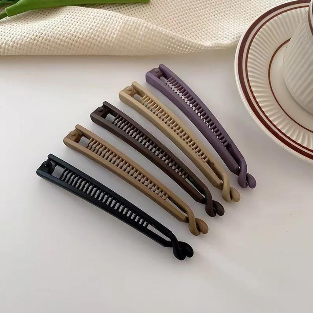 4/5 Stück Acryl Bananenclips Elegante Damen am Hinterkopf Koreanische Pferdeschwanz-Haarnadeln Spangen Mädchen Haarschmuck