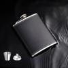 Stainless Steel Leather Texture Hip Flask 8 Oz Whiskey Flasks Bar Tool Flagon Outdoor