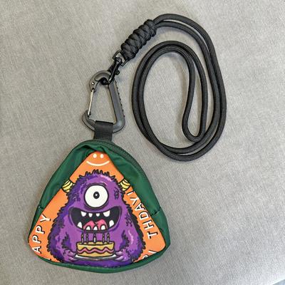 Fone de ouvido com zíper mini bolsa de armazenamento pequeno troco moeda chave bolsa portátil com cordão