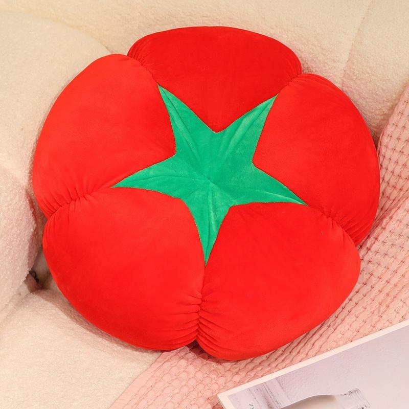 Cuscino Peluche Pomodoro Fungo 25-45Cm Morbido Giocattolo Ripieno di Verdura Comodo Cuscino per Divano Frutto Cachi Regalo per Fidanzata