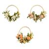 Artificial Flower Wreath Door Garland Greenery Leaves Wall Hanging Decor