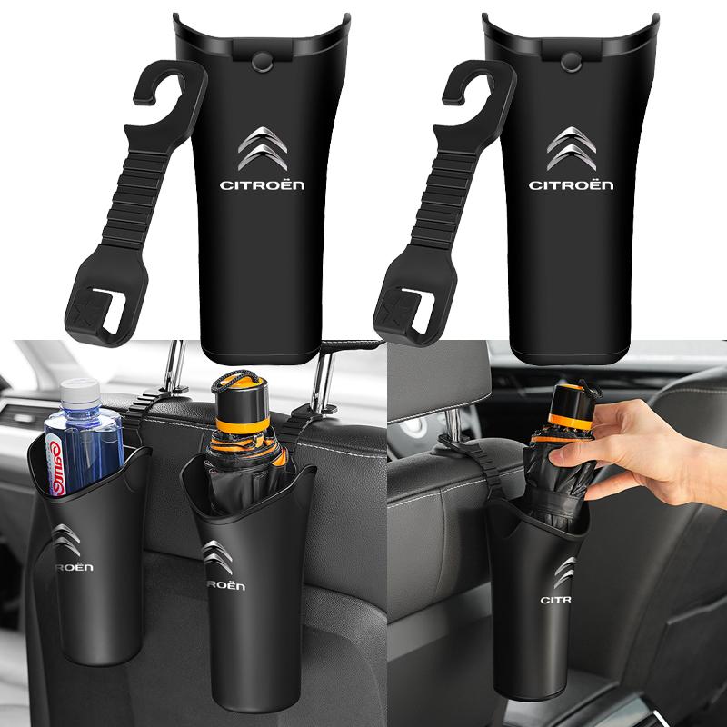 1/2Pcs Car Styling Car Storage Box Umbrella Garbage Organizer Bucket For Citroen C1 C2 C3 C4 C5 C6 C8 C4L DS3 DS4 Grand Picasso amj123
