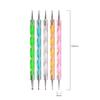 5-Piece Nail Art Spiral Rhinestone & Bead Picker Set - Double-Ended Pen for Pattern Painting & Gel Polish Application
