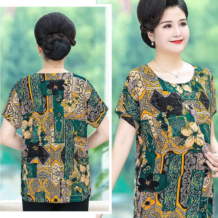 Dámské tričko s krátkým rukávem se stovkovým potiskem, módní, ležérní, volné, prodyšné topy