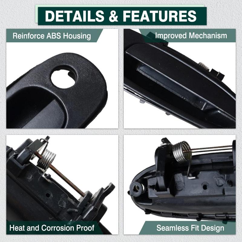 Left Right Exterior Outside Door Handle for Toyota Corolla Geo Prizm 1993-1997 RAV4 1996-1997 Left Hand Drive 69220-12170