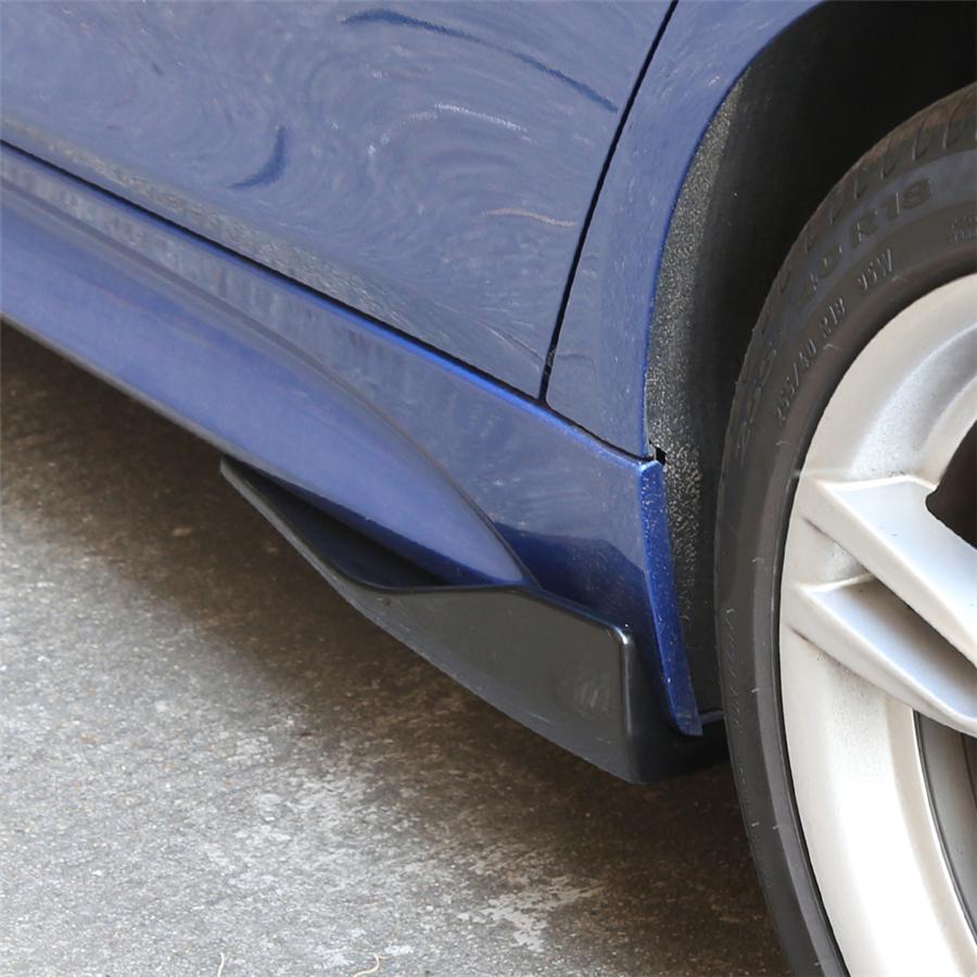 Pair Car Side Skirt Extension Splitters Winglet Diffuser Rear Lip Anti-Scratch
