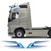 2PCS Creative Boomerang Shaped Stickers Car Door Side Vinyl Decals For Volvo FH Car Body Styling Decoration Stickers Accessories