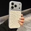 Luxury PU Leather Leopard Print Texture Phone Case For iPhone 17 16 15 14 13 Pro Max Matte Shockproof Full Bumper Non-Slip Cover