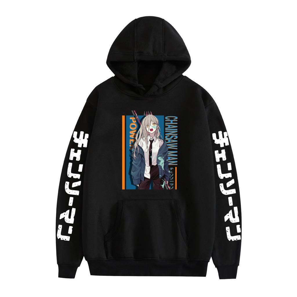 Chainsaw Man Hoodie Autumn Winter Fleece Streetwear Tops