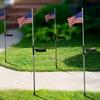 Solar American National Flag Led Light Indoor Outdoor Garden Yard Patio
