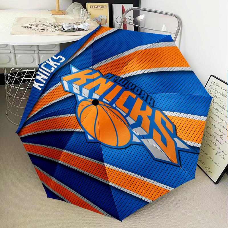 Knicks Logo Umbrella Folding umbrella, automatic umbrella 8-Frame for Travel, camping Use Gift for Halloween Christmas