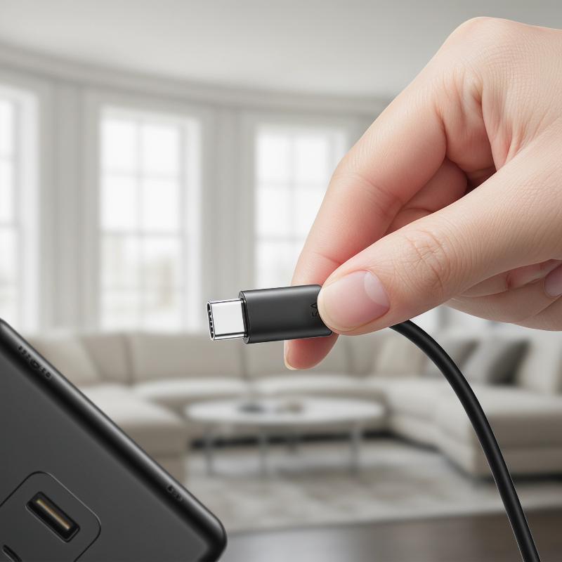 USB C Cable 5A PD 25W Two Ports Fast Charging Cord For S22 S23 S24 Plus Note Braided Durable Wire For Gaming Streaming Office