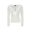 Veromoda 2025 Spring Detachable Chain Bow Shimmer Knit Sweater