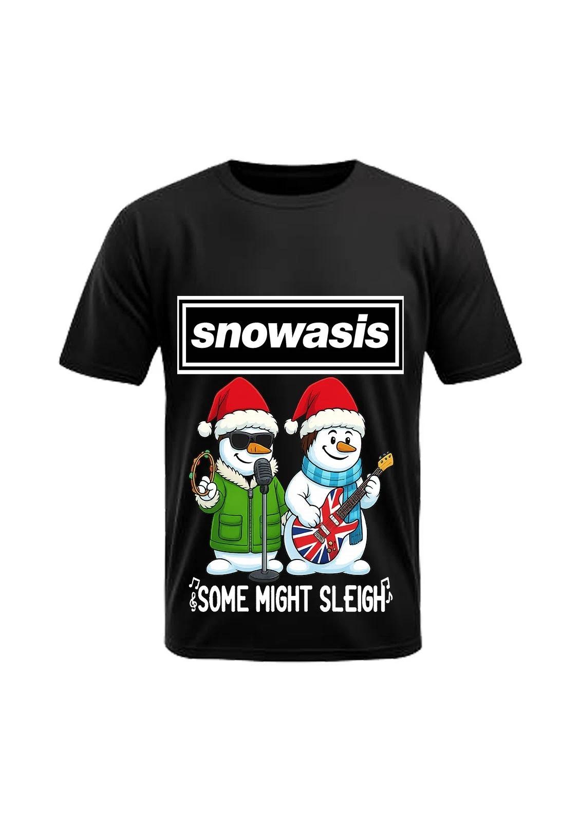 Snowasis Some Might Sleigh Funny, Christmas Tshirt For T-shirt Night Fun XL