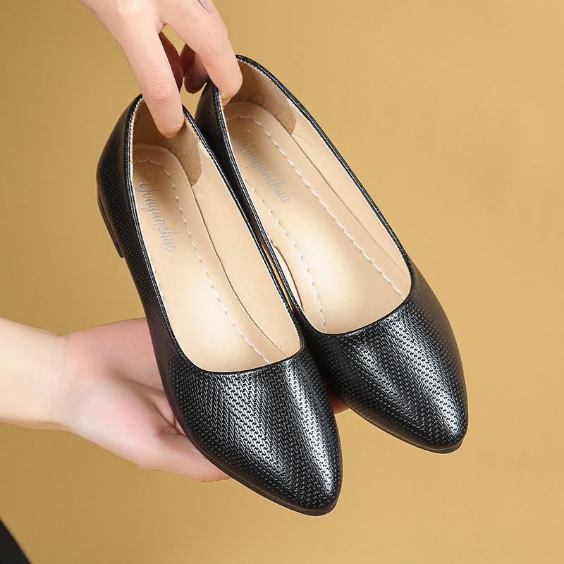 Fashion 2025 Women's Slip -on Boat Shoes Ladies Elegant Sexy Casual Loafers Woman Basic Pointed Toe Microfiber Ballet Flats Womens Shoes