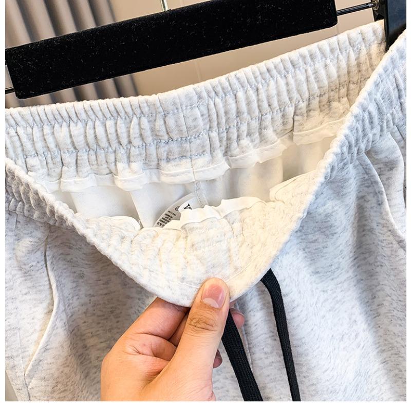 DIMANAF 2025 Plus Size New Long Pants Spring Women Solid Harem Elastic Waist Casual Loose Pants New