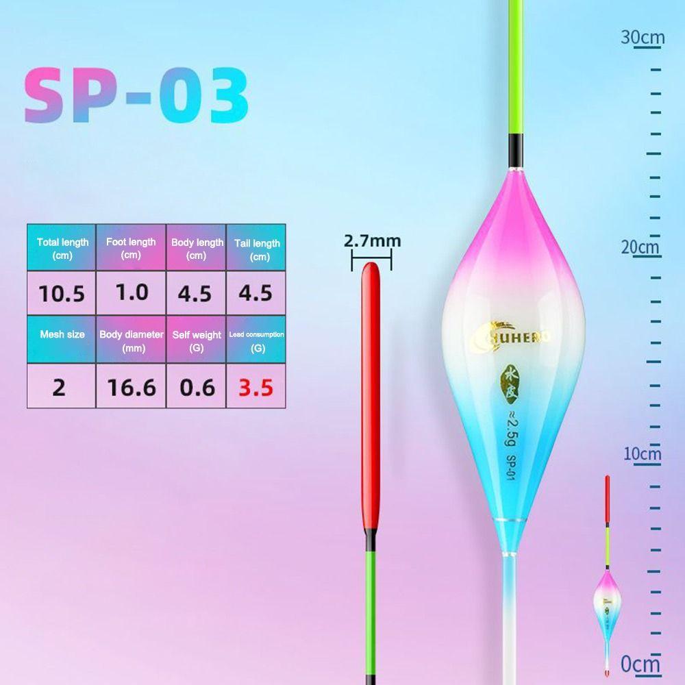 

Bold Hollow Tail Shallow Water Floating Eye-catching Fish Float New Water Skin Float SP-03Lead intake (3.5)