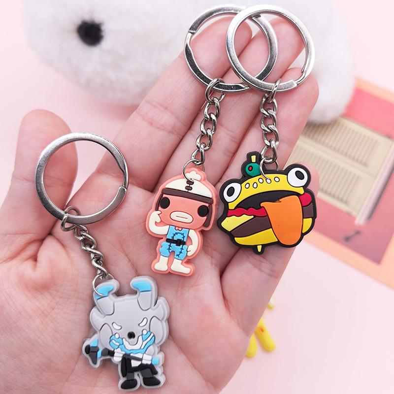 32pcs Game Fortnite Keychain Anime Kawaii Backpack Pendant Decoration Cartoon Car Keyring Cosplay Key Chain Collection Fans Toy Carry Mini Lightweight