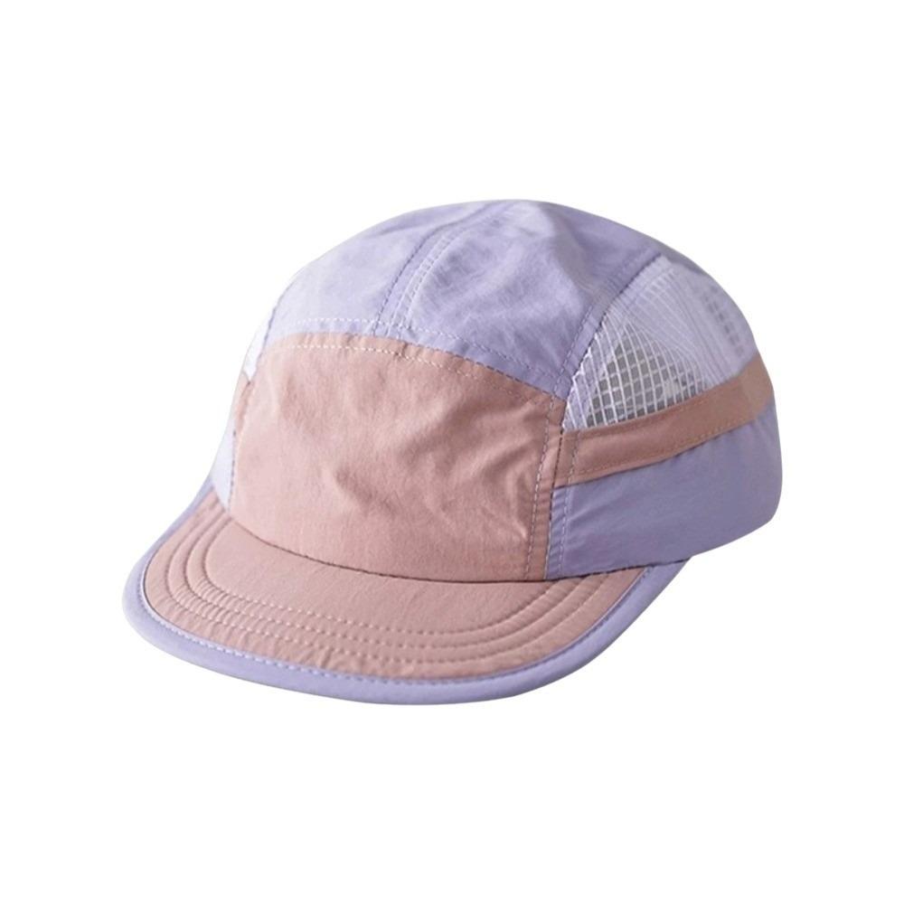 

Color Matching Baseball Cap Flat-brimmed Hiking Camping Hat Simple Peaked Cap Women розовый/фиолетовый