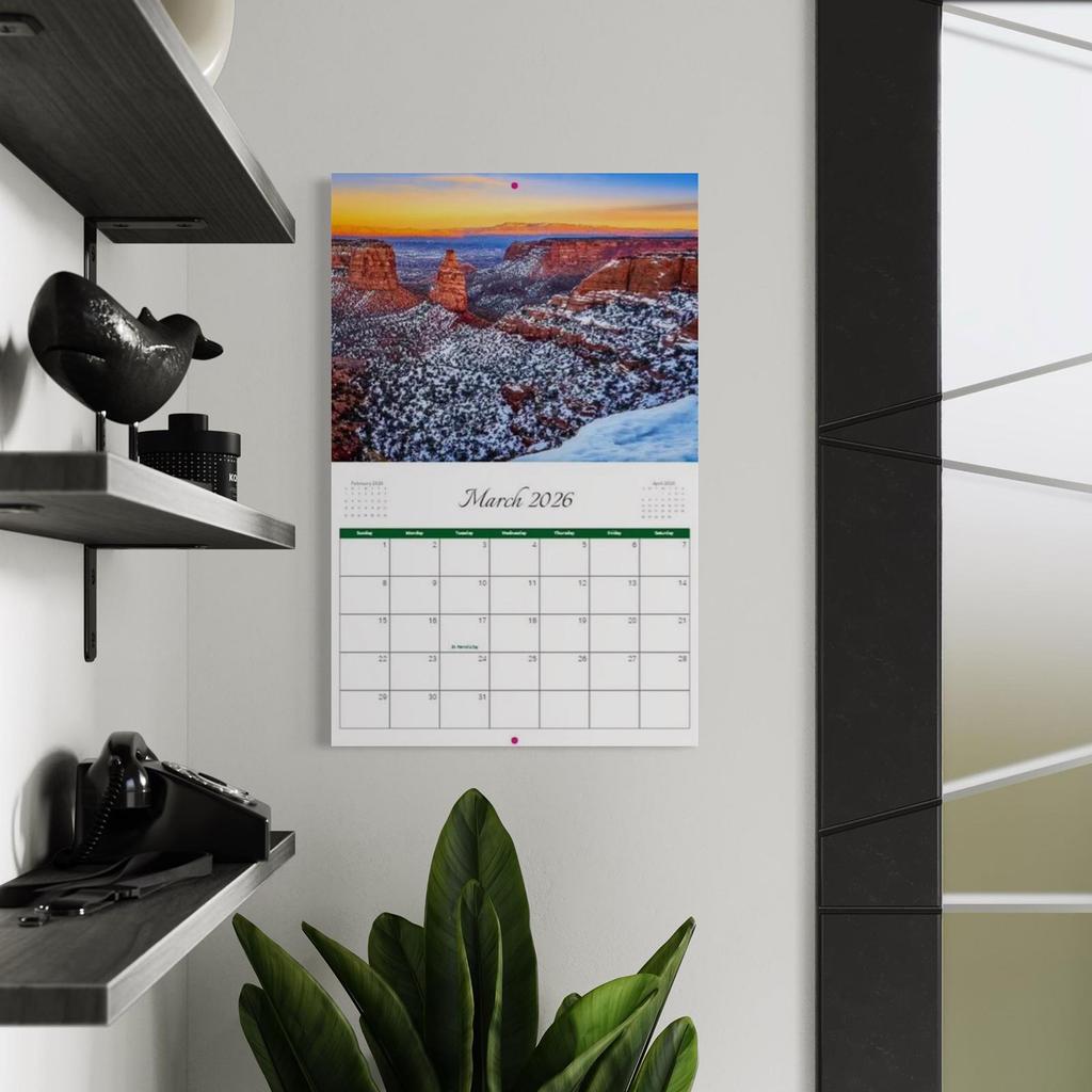 2026 Calendar Beautiful Scenery Gift, Gift For Photography Fans, New Year Gift, Home Wall Decoration Calendar