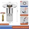 Universal Anti-Clog Push-Type Wash Basin Drain Filter and Deodorizing Stopper
