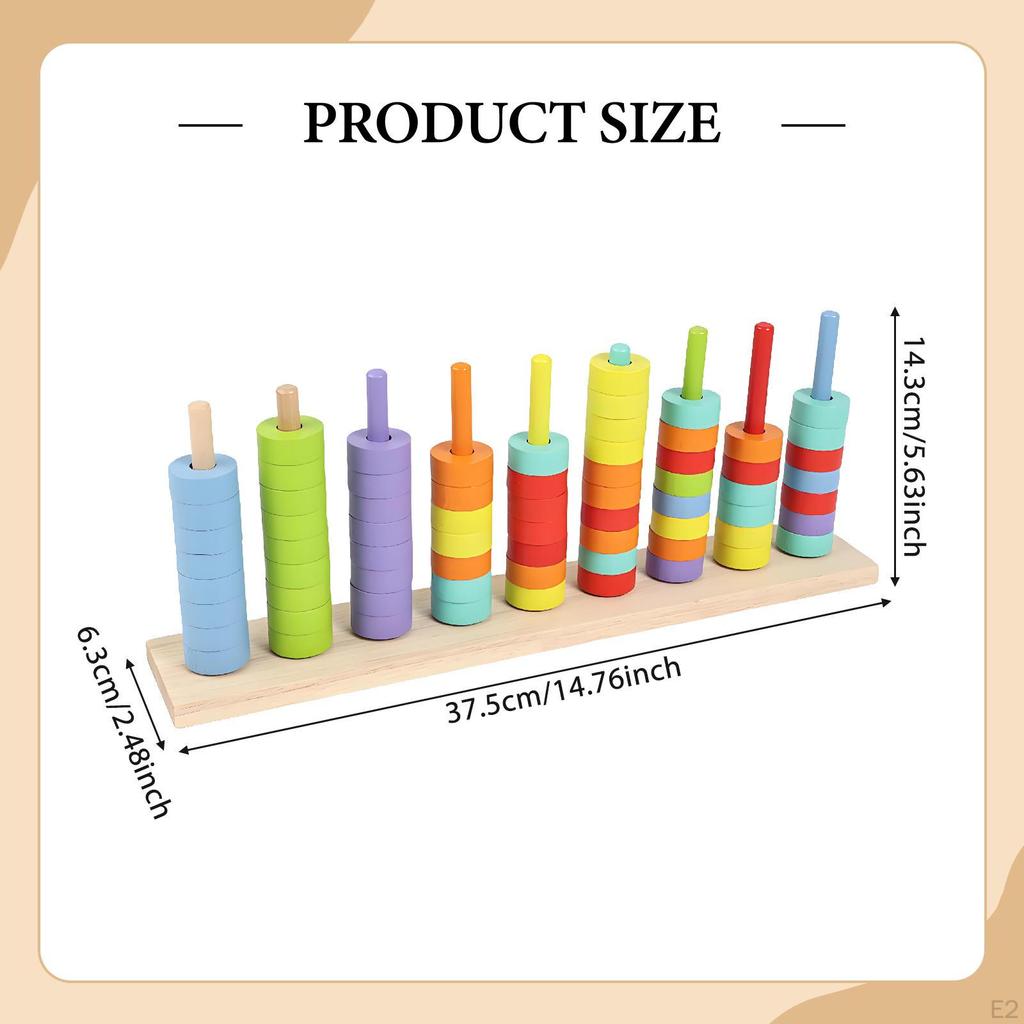 Color-sorting Stacking Toy, Block Set, Early Childhood Learning Rainbow Rings