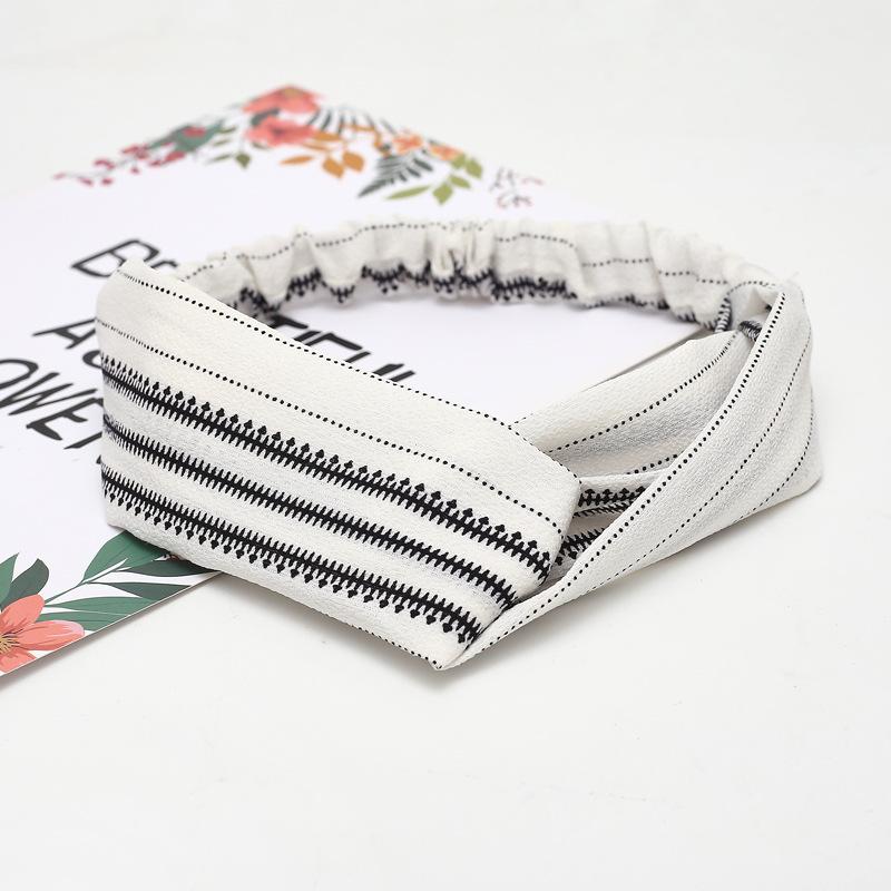Fashion Bohemian Headband Print Hairbands For Women Girls Vintage Cross Knot Turban Bandanas Headwear Hair Accessories