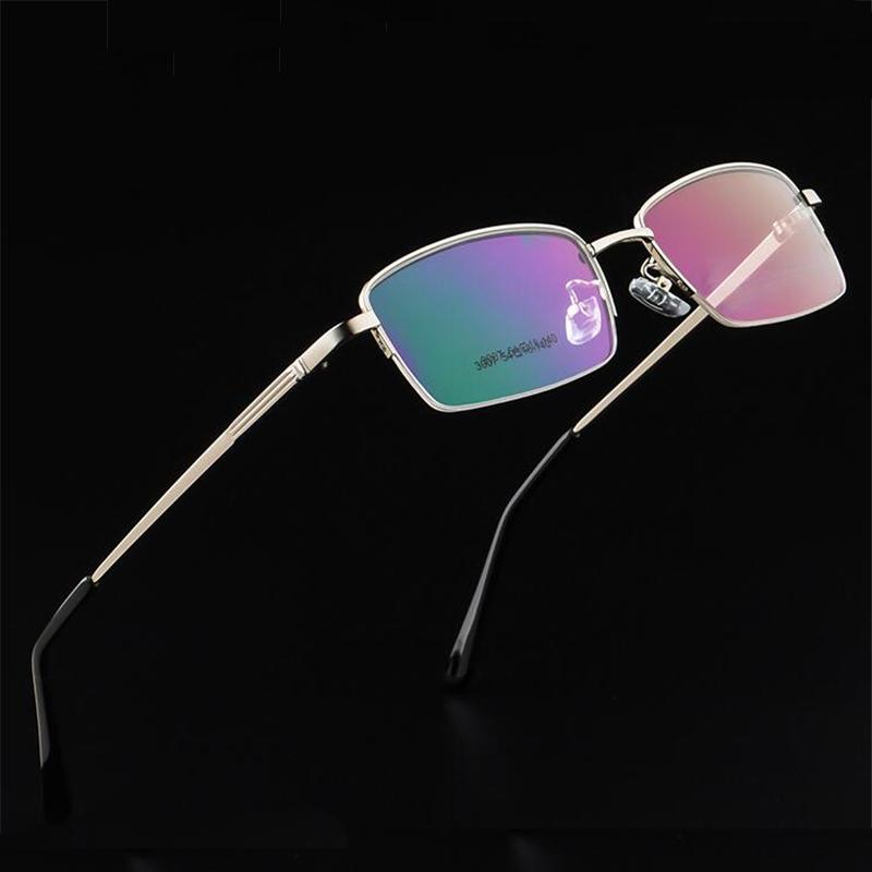 0 -0.5 -0.75 To -4.0 Half Frame Square Prescription Spectacles Men Semi-Rimless Presbyopic Eyeglasses Man 0 +0.5 To +4.0