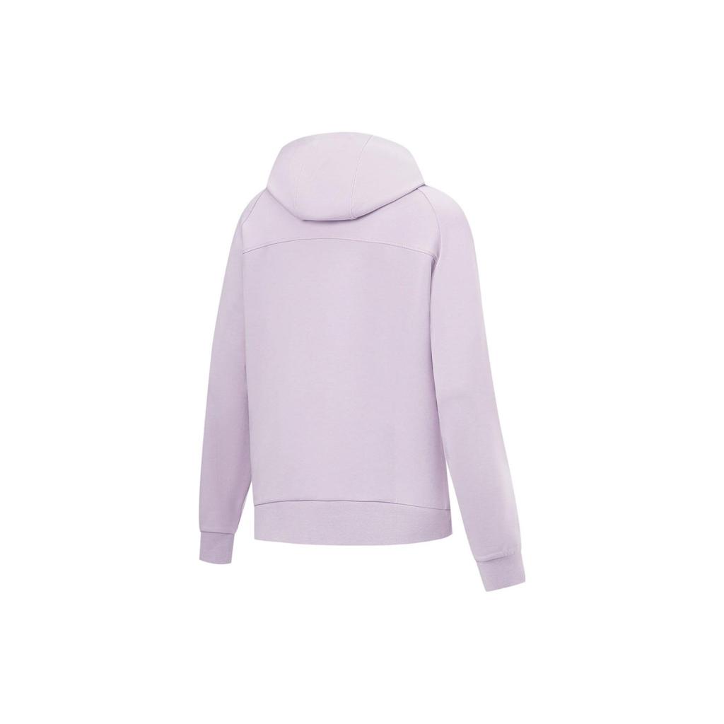Li Ning Fitness Series Solid Color Sweat-Wicking Hoodie Women Hoodies Silk-Purple AWDT520-3