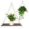 Decorative Shelves Wood Swing Hanging Rope Wall Mounted Floating Shelves Plant Flower Pot Tray Nordic Home Decorations