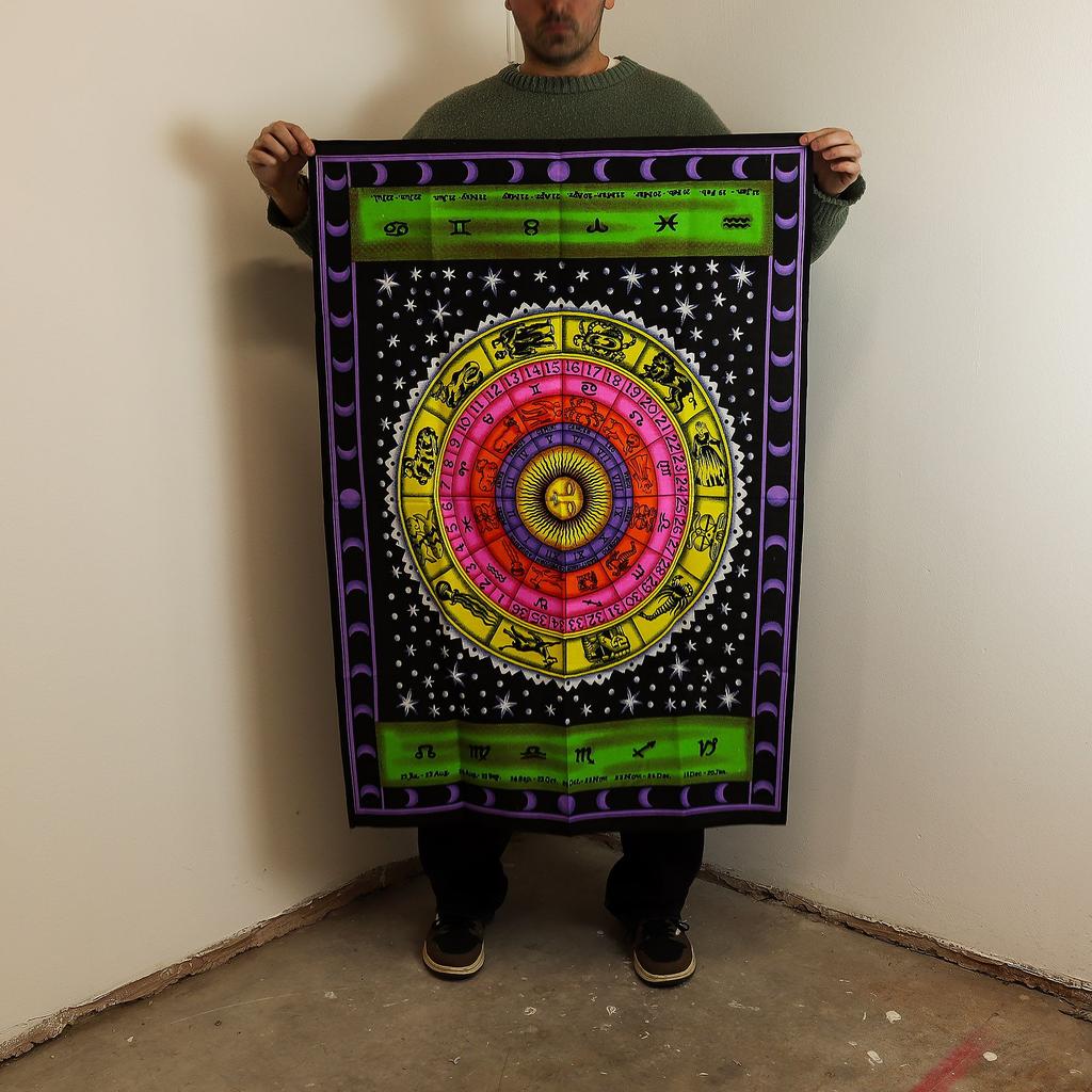 Cotton Wall Art (70x110cm) – Zodiac Colourful