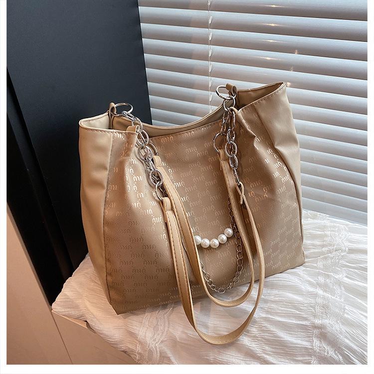 Women's New Pearl Chain Tote – Fashionable Large Capacity Handbag