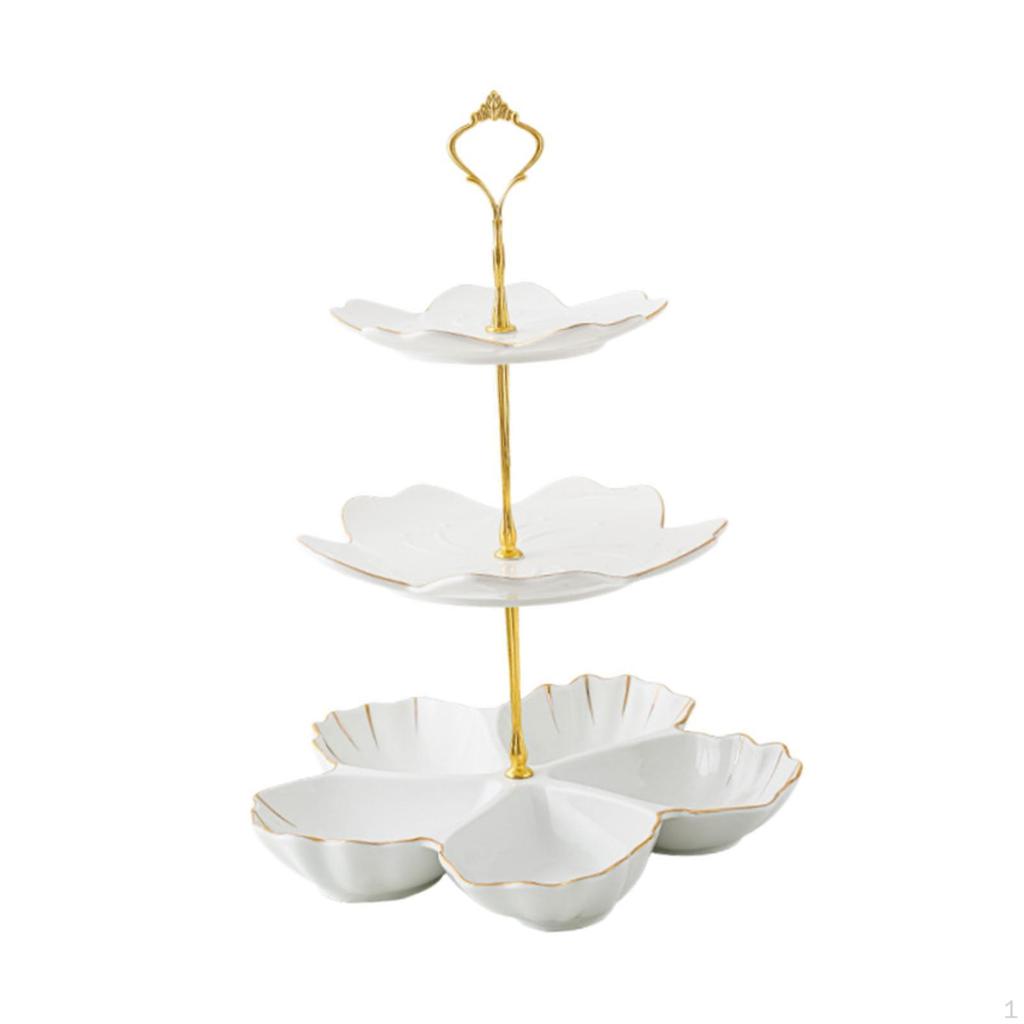 Ceramic Cake Stand with Multiple Tiers for Dessert Presentation