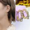 Silver Gold Color Geometry Earrings for Women Simplicity Multi-Storey Fashion Jewelry Birthday Gift