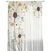 Abstract Dandelion Flowers Sheer Curtains For Girl Kids Bedroom Kitchen Window Drapes Curtain Home Decoration