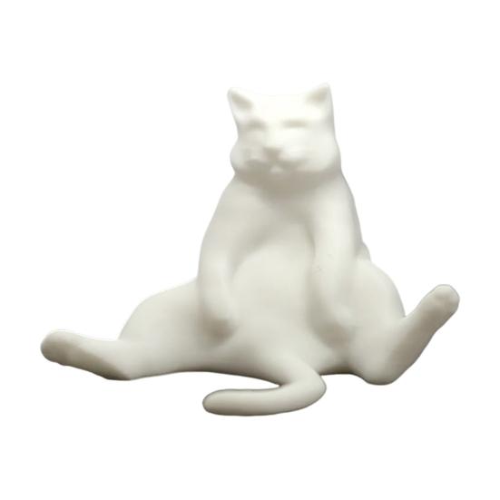 

Ленивый толстый кот, украшение, 3D-печать, реалистичный дизайн, фигурка кота из PLA, реалистичная статуя животного, украшение для котенка B