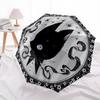 1pc Cat Moon Automatic Open/Close Umbrella, Windproof, Folding Compact Umbrella with Lightweight Design for Women/Men096