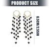Long Crystal Fringe Earrings Slimming Design for Round Faces Sparkling Crystals for Parties Daily Wear Comfortable