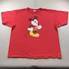 Vintage Disney Mickey Mouse T-Shirt Mens XXL Red Personality Shoes Cartoon 90s