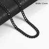 10PCS Cuban Chain 3.5/5/7/9mm Mens Necklace Stainless Steel Chain for Women Jewelry Christmas Gift