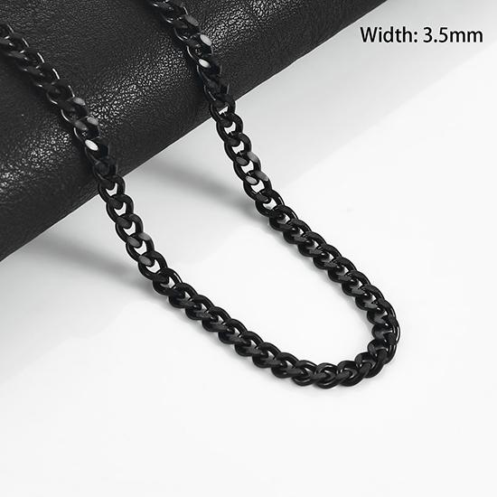 10PCS Cuban Chain 3.5/5/7/9mm Mens Necklace Stainless Steel Chain for Women Jewelry Christmas Gift