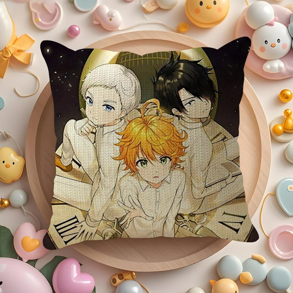 The Promised N-Neverland Pillow Case Pattern Printed Pillowcase For Living Room Sofa Cushion Cover & Bedroom Decor