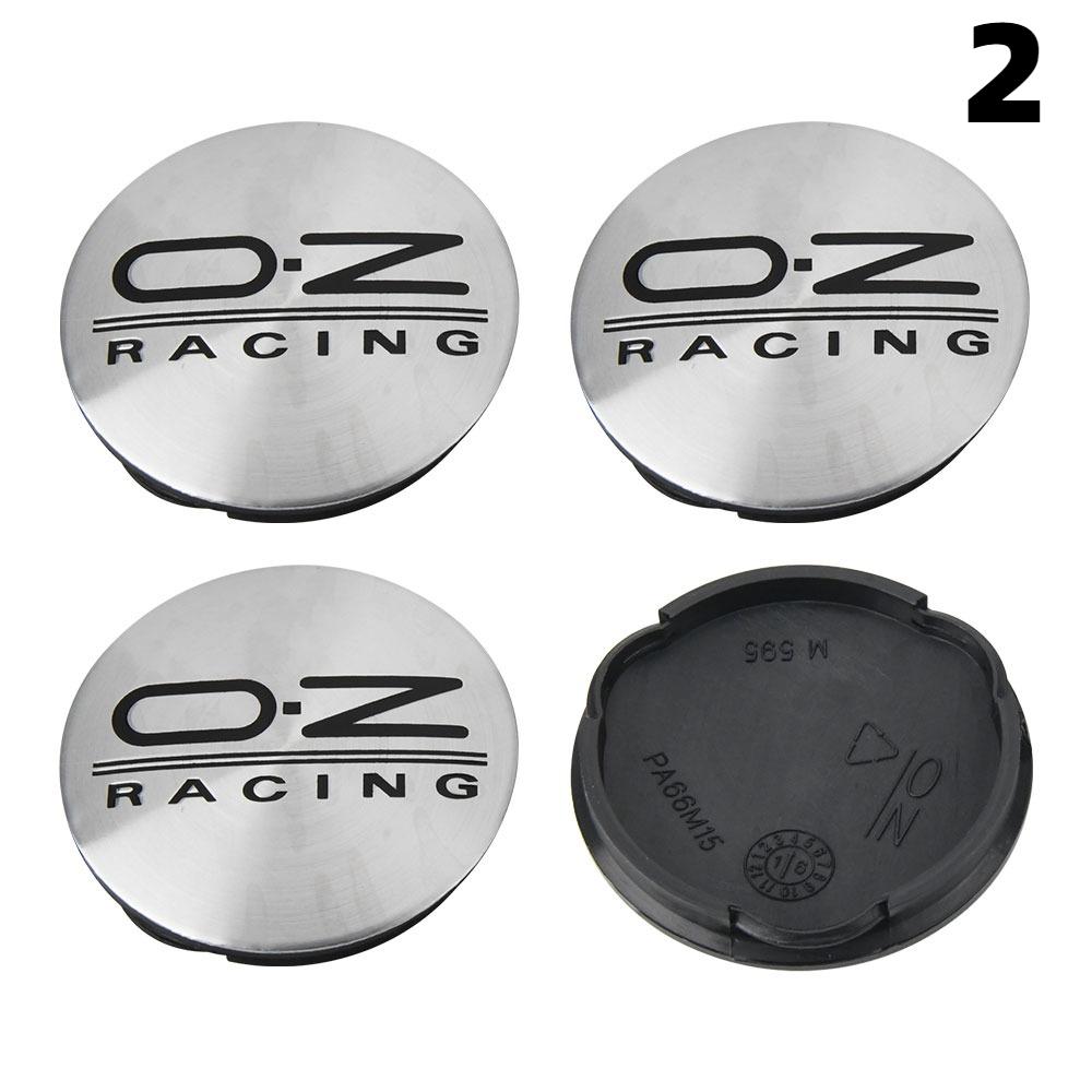 4pcs OD 56MM / ID 53MM Car Wheel Rim Center Caps HubCaps With OZ Emblem Badge Sticker OD 62MM / ID 58MM Wheel Rim Center Caps