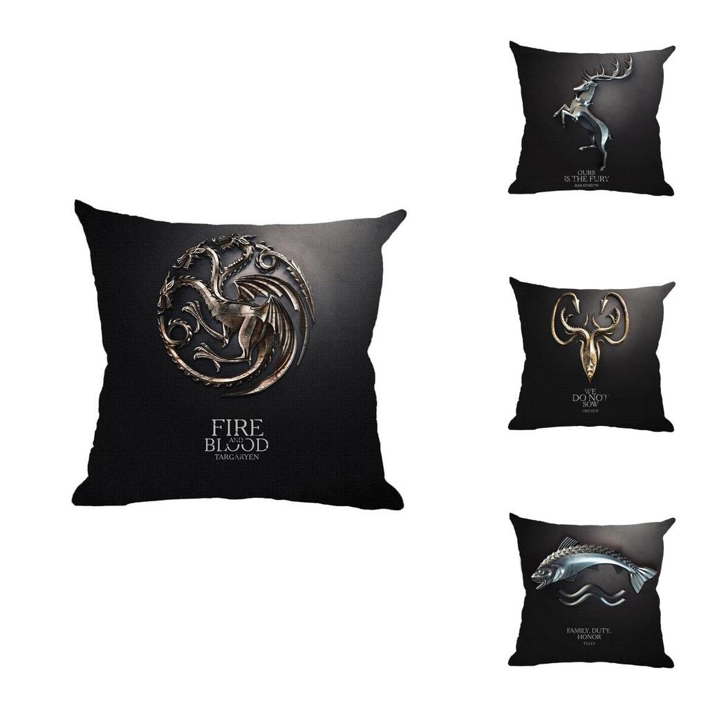 Luxurious Game Of Thrones Fire And Blood Throw Pillow Case For Elegant Home Decor